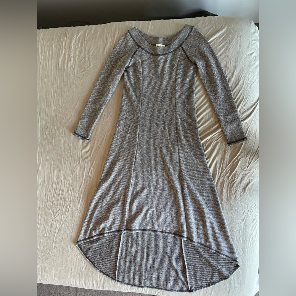 Anthro High-low boatneck sweater dress